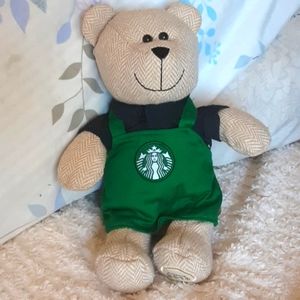 Starbucks Barista Teddy Bear Stuffed Animal 2016 Small